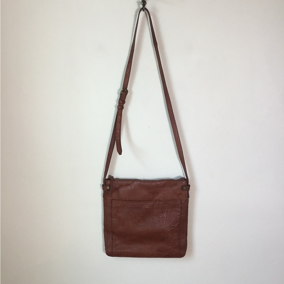 American Leather Co. Handbags - American Leather Co. Tooled With Flowers Crossbody